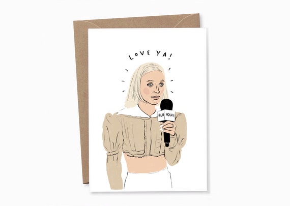 Emma Chamberlain Illustrated Birthday Card Funny Pop Culture Influencer  TikTok Greetings Card