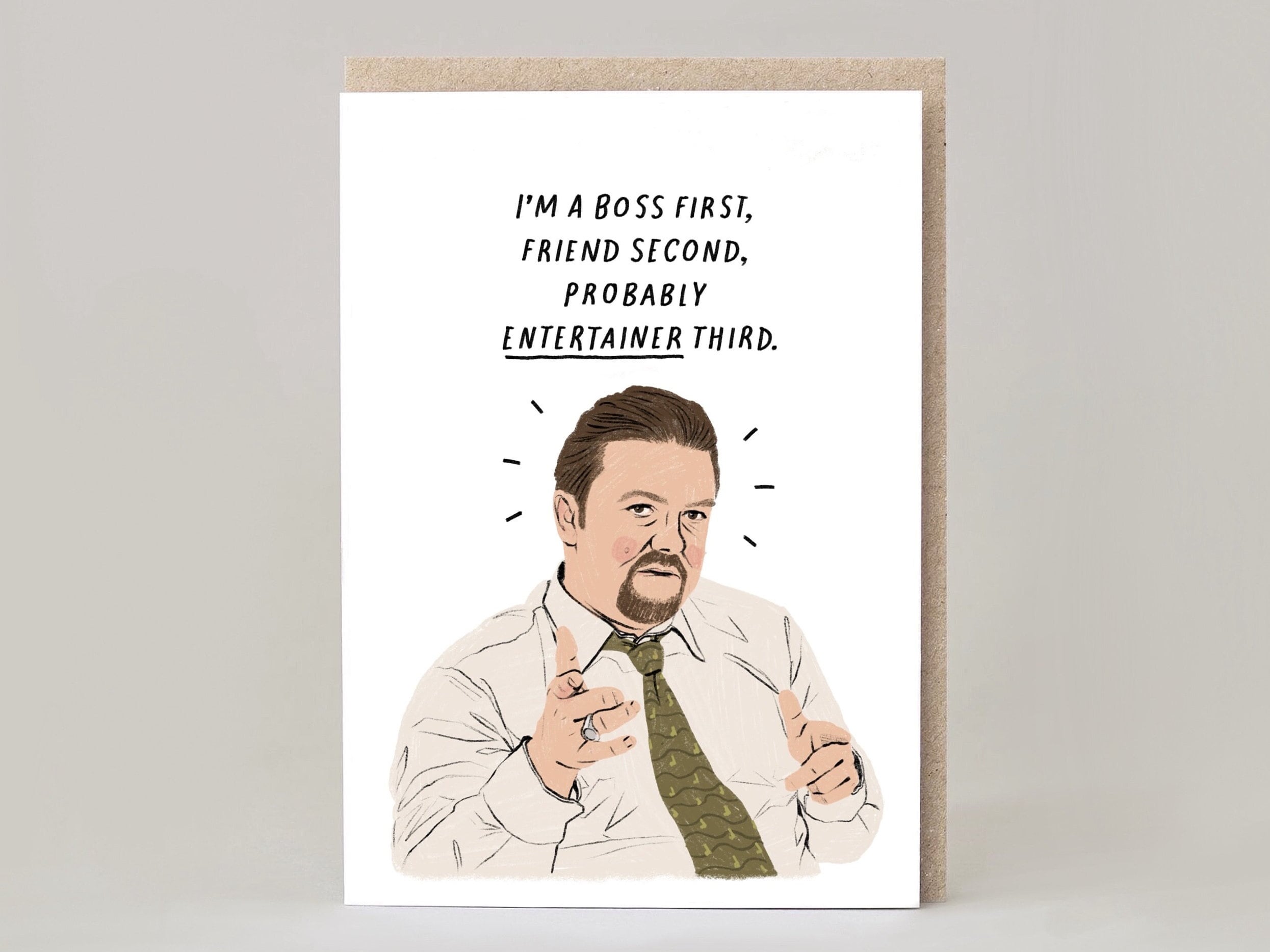 David Brent Birthday Card: Funny 'The Office' UK Greetings Card, image size:2491x1868