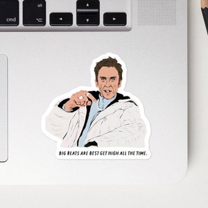 Superhans Peep Show Quote Big Beats Are Best Sticker | Funny Niche Quirky Gift British Tv Comedy Uk Humour Dobby Club Mark Corrigan Jez Alan