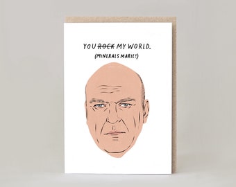 Breaking Bad Hank Shrader Card | Valentines Anniversary Love Friendship Romantic Gesture Funny Netflix TV Show Better Call Saul Pop Culture