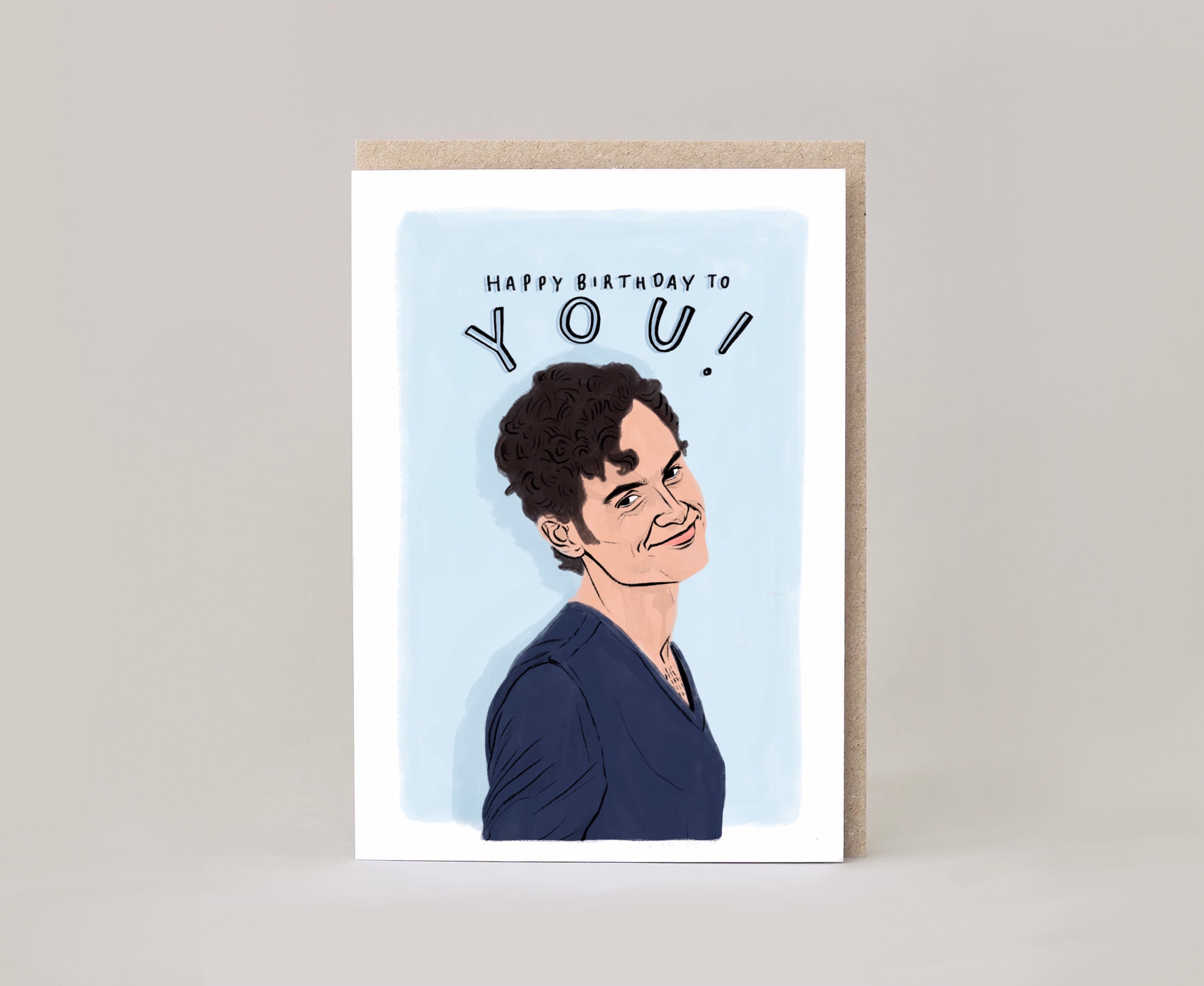 Illustrated Joe ‘You’ Penn Badgely | Tv Netflix Birthday Greeting Card