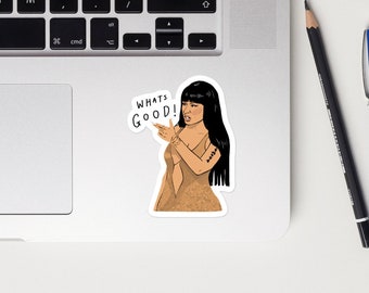 Nicki Minaj Meme Sticker | Laptop Water Bottle Pop Culture Music Artist Barb Fan Hip Hop Rap Niche Quirky Gift Iconic Camp Barbz
