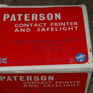 Paterson Contact Printer and Safe light