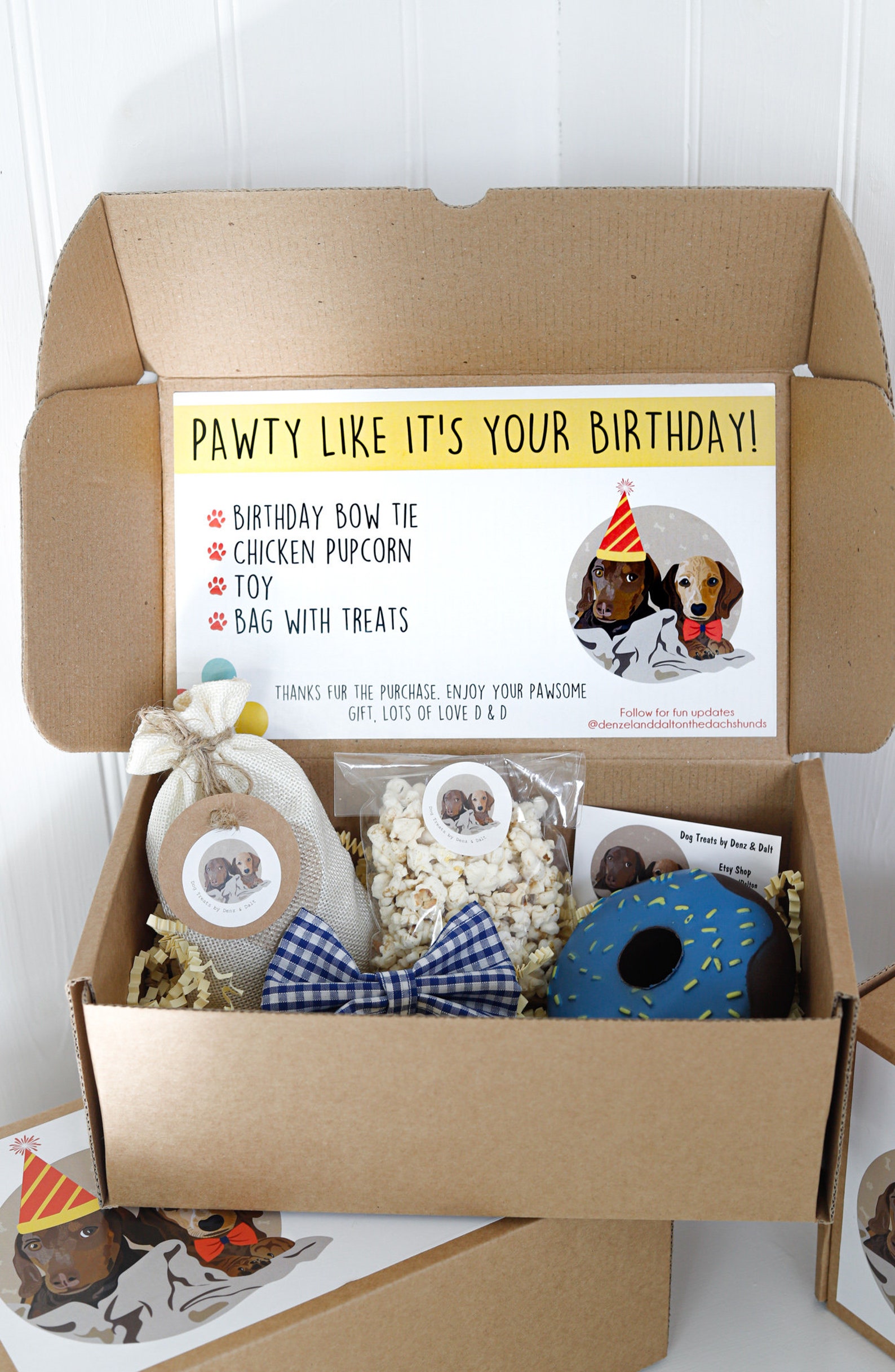 Dog Birthday Box Dog present Present for dog Dog birthday Etsy