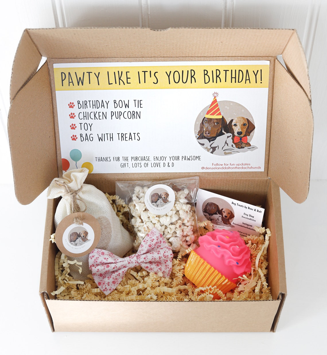 Dog Birthday Box Dog present Present for dog Dog birthday Etsy