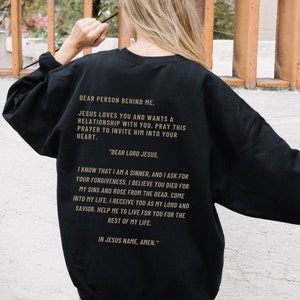 Dear Person Behind Me Christian Sweatshirt Trendy Sweatshirt Aesthetic Sweatshirt Faith Based Trendy Clothes Christian Clothing