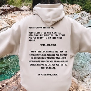 Liebe Person hinter mir Jesus Hoodie Christlicher Hoodie Christliches Sweatshirt Christliche Hoodies Trendy Hoodie Ästhetischer Hoodie Empathie Hoodie