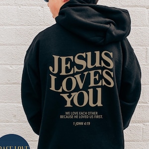 Jesus Loves You Kids Hoodie Christian Hoodie Christian Sweatshirt Jesus Hoodie Trendy Hoodie Bible Verse Aesthetic Clothing Christian Merch