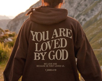 Jesus Loves You Hoodie Jesus Hoodie Christian Hoodie Christian Sweatshirt Trendy Hoodie Bible Verse Shirt Aesthetic Clothing Christian Merch