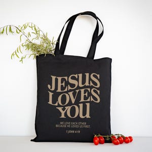 Jesus Loves You Tote Bag Aesthetic Christian Tote Bag Aesthetic Tote Bag Trendy Tote Cute Tote Bag Bag Retro Tote Bag Canvas Grocercy Bag