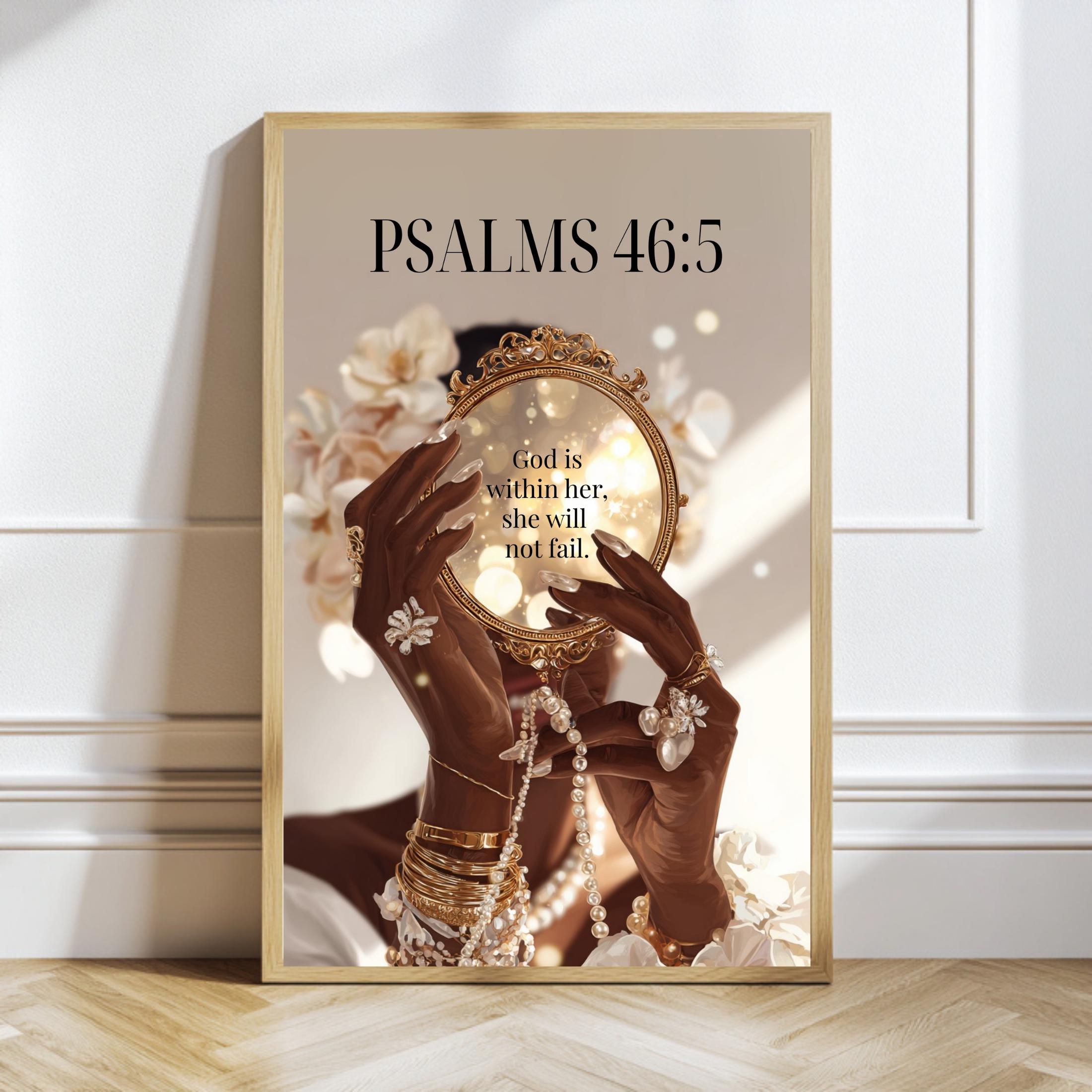 Printed Black Christian Wall Art Scripture Wall Art Bible Verse Wall ...