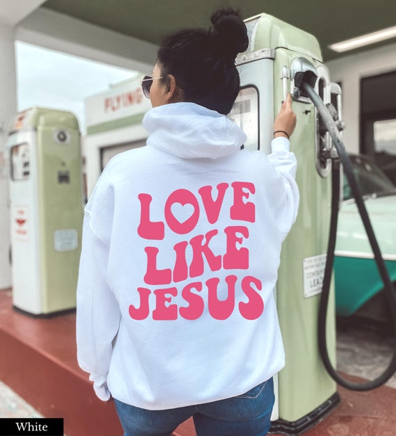 Love Like Jesus Christian Hoodie Jesus Hoodie Trendy Hoodie - Etsy Polska