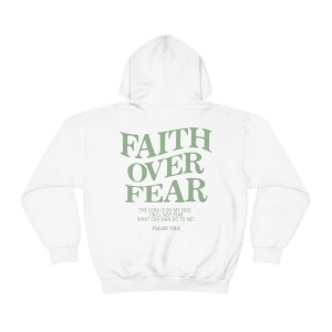 Faith Over Fear Jesus Hoodie Christian Hoodie Christian Sweatshirt ...