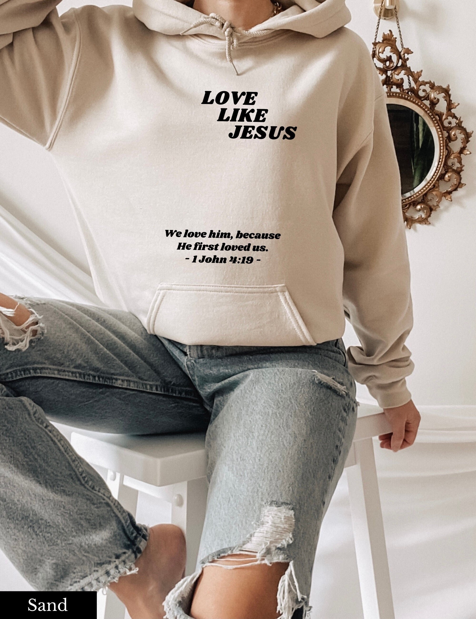 Love Like Jesus Christian Hoodie Jesus Hoodie Christian Etsy