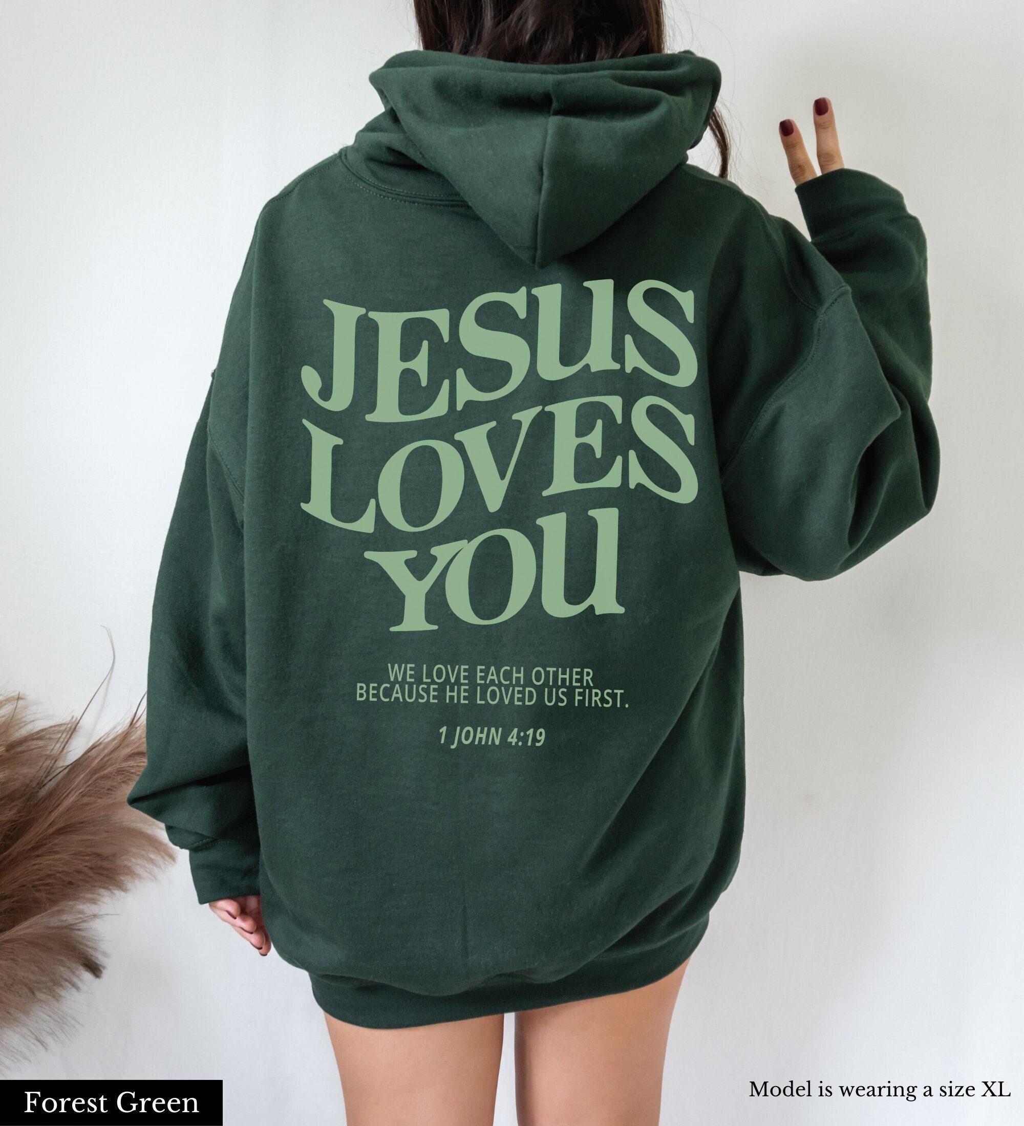 Jesus Loves You Jesus Hoodie Jesus Sweatshirt Christian Hoodie Christian  Sweatshirt Trendy Hoodie Bible Verse Shirt Christian Apparel 