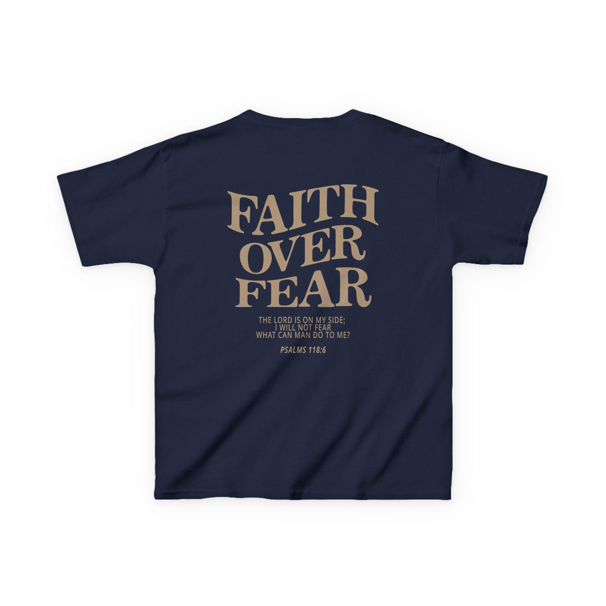 Faith Over Fear Kids Jesus Shirt Jesus Merch Jesus Apparel Scripture ...
