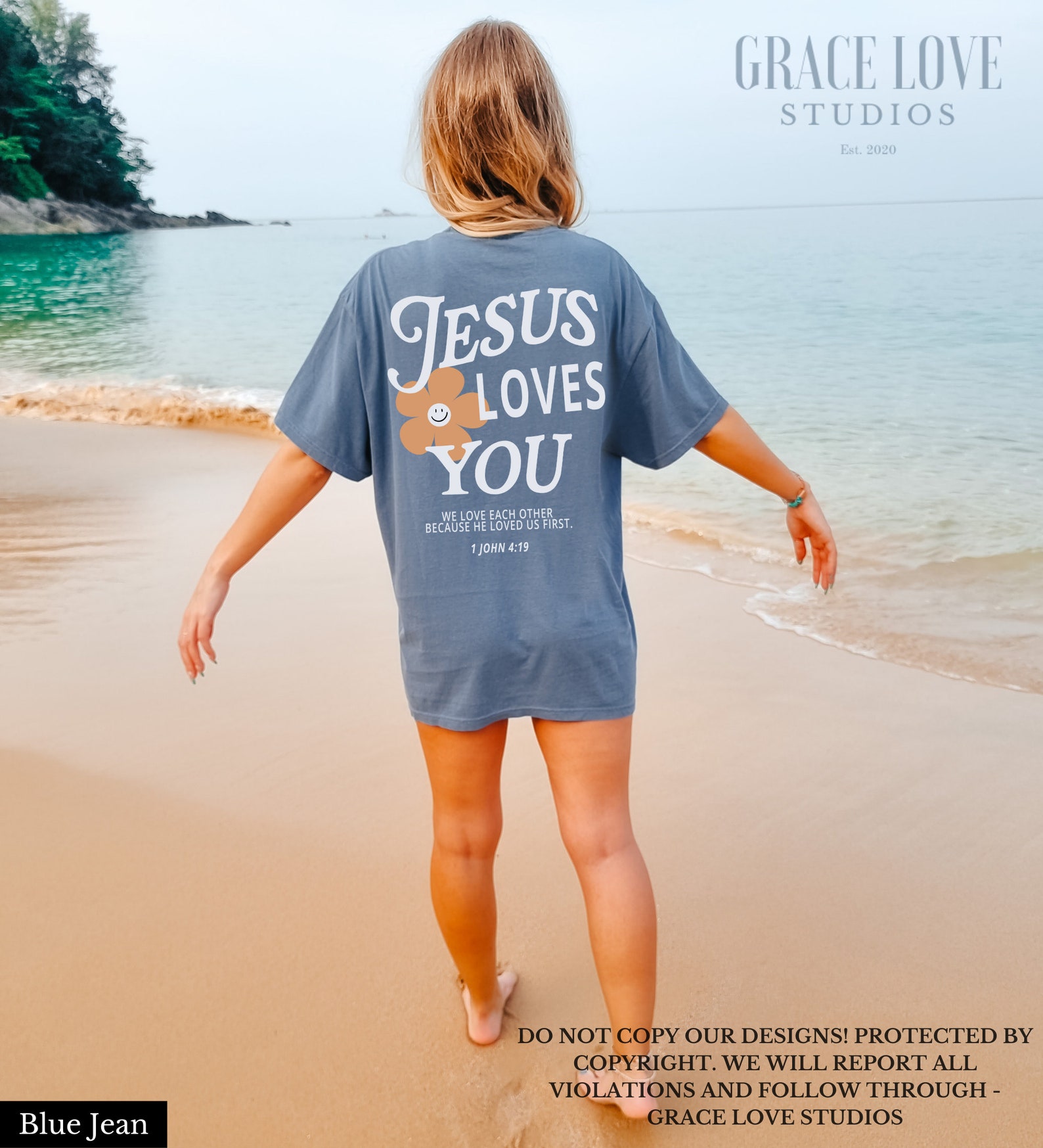 Jesus Loves You Comfort Colors Shirt Christian Tshirts Jesus - Etsy