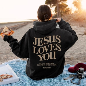Jesus Loves You Hoodie Christian Hoodie Christian Sweatshirt - Etsy
