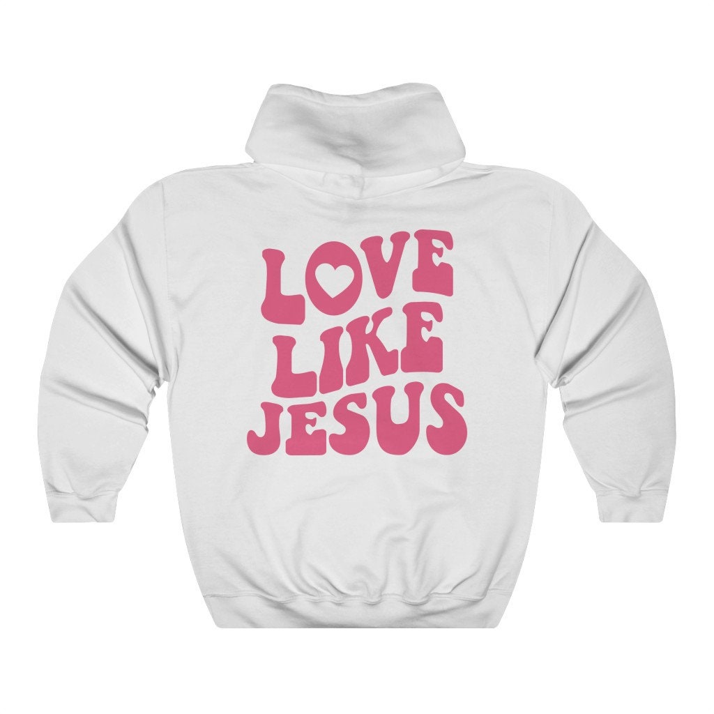 Love Like Jesus Christian Hoodie Jesus Hoodie Trendy Hoodie - Etsy Polska