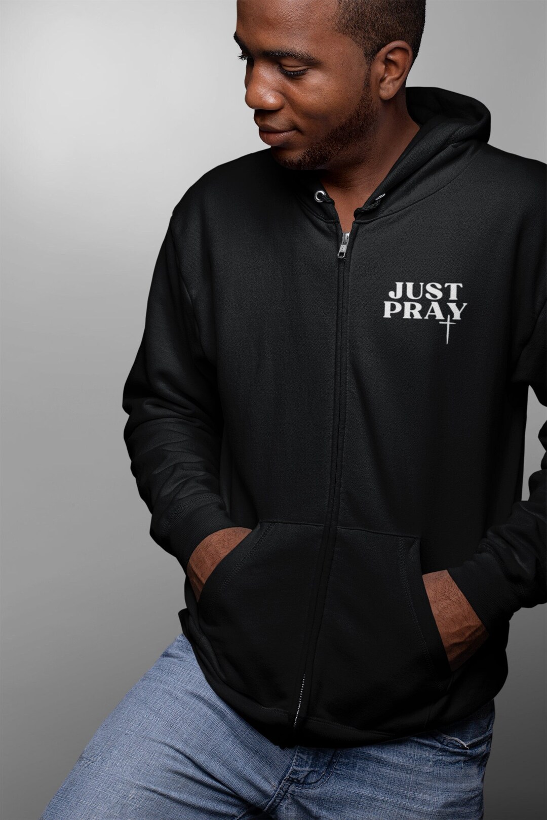 Christian Zip up Hoodie Christian Hoodie Christian Sweatshirt Pray