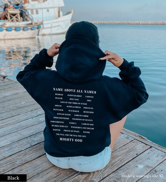 Jesus is King Vinyl Hoodie Blue L