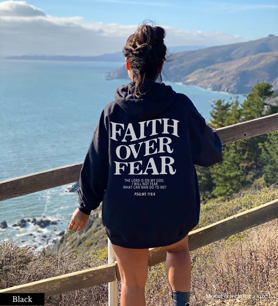 Faith Over Fear Jesus Hoodie Jesus Apparel Christian Hoodie Christian Sweatshirt Aesthetic Hoodie Aesthetic Clothes Trendy Hoodie