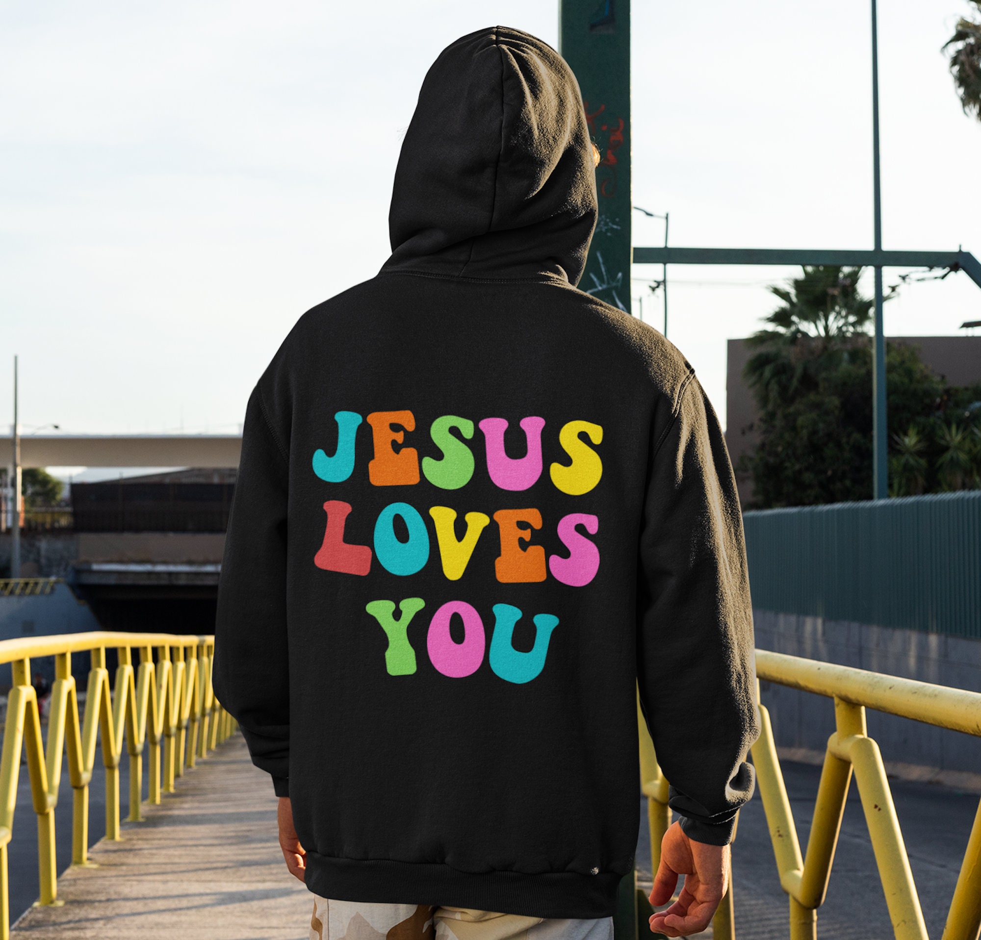 Jesus Loves You Smiley Face Hoodie Jesus Hoodie Smile Hoodie | Etsy