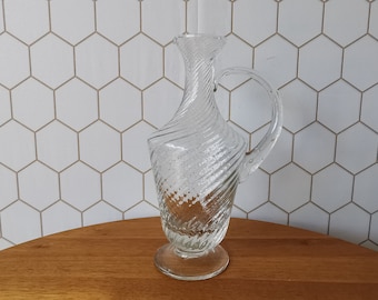Old glass water jug, wine jug, bottle