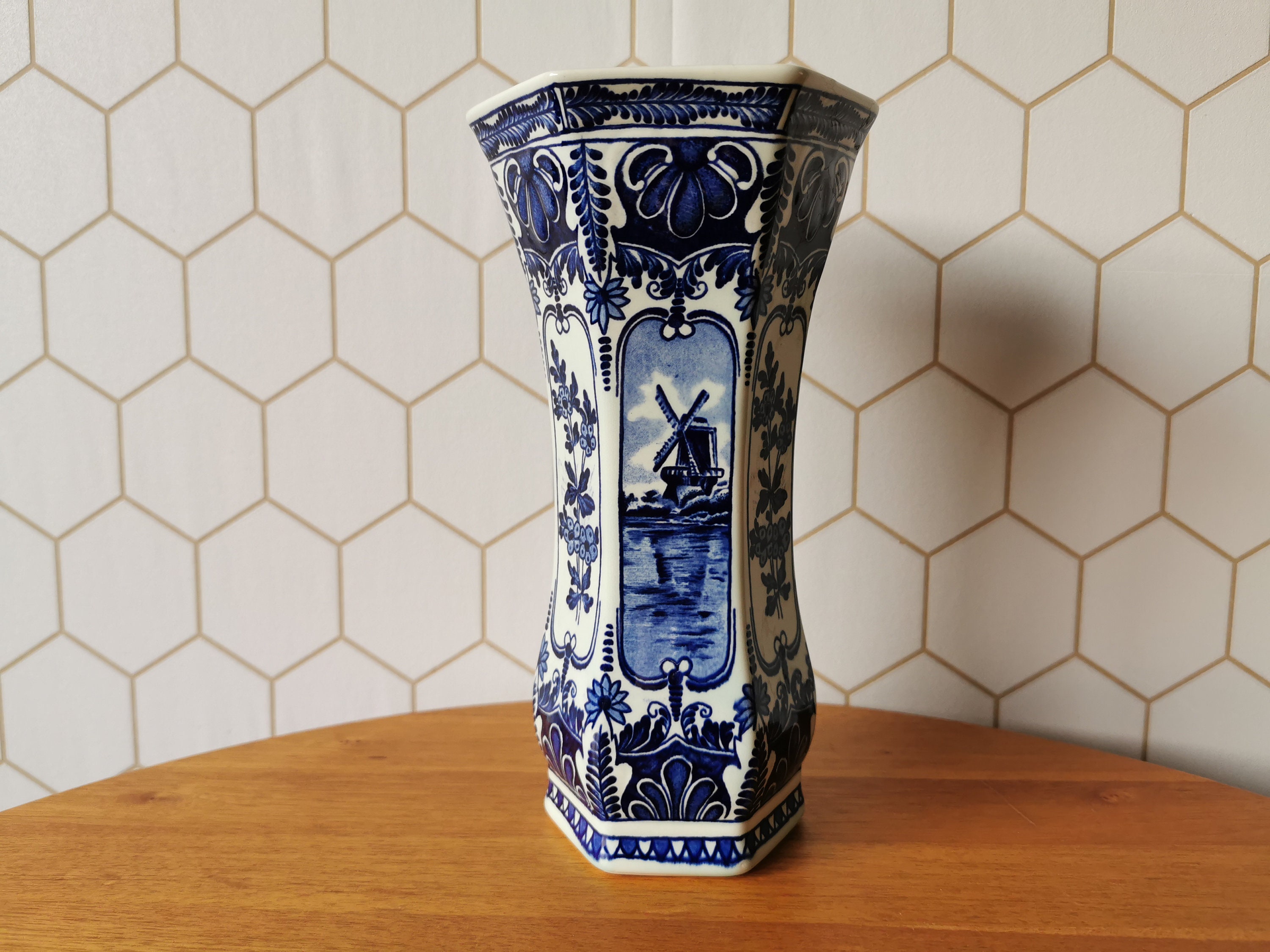 Diakritisch Aangepaste chaos Beautiful Delft Blue Vase Boch - Etsy