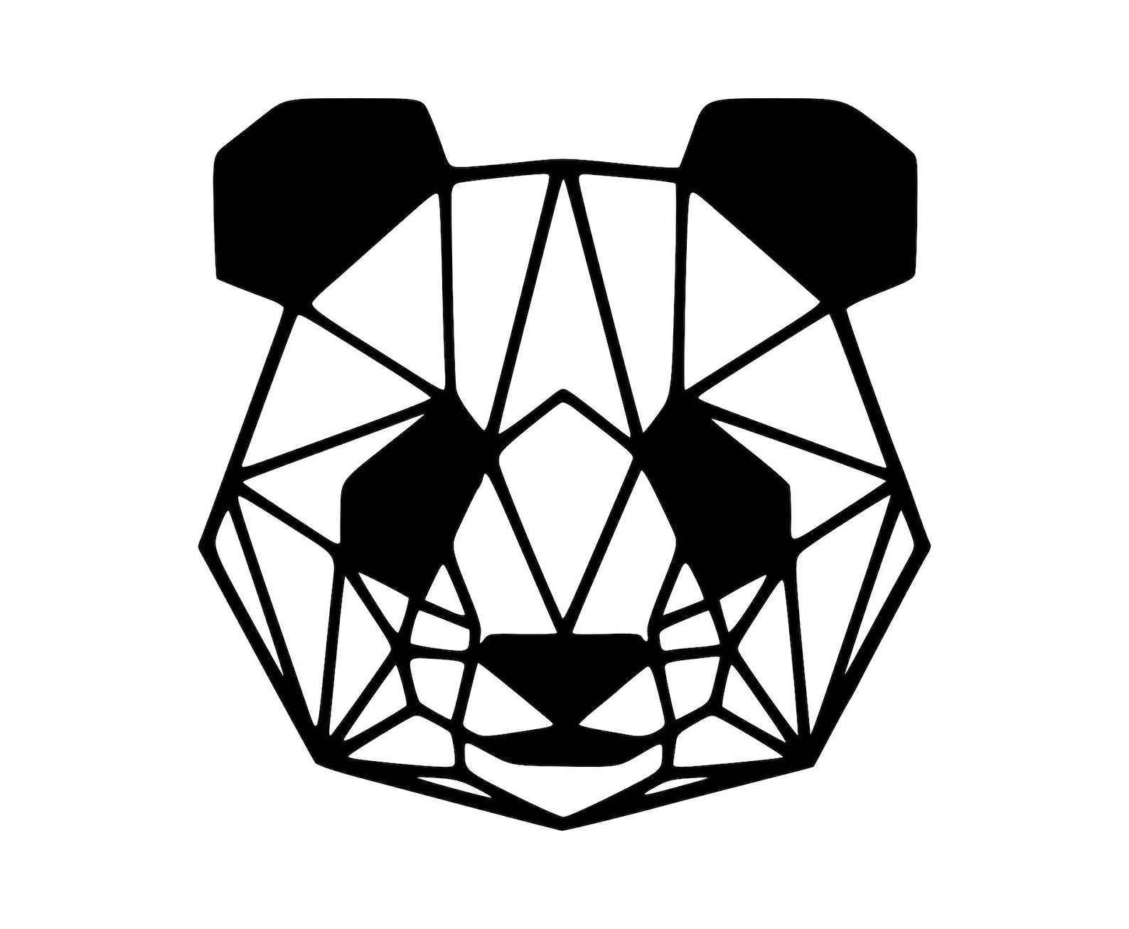 panda geometric drawing