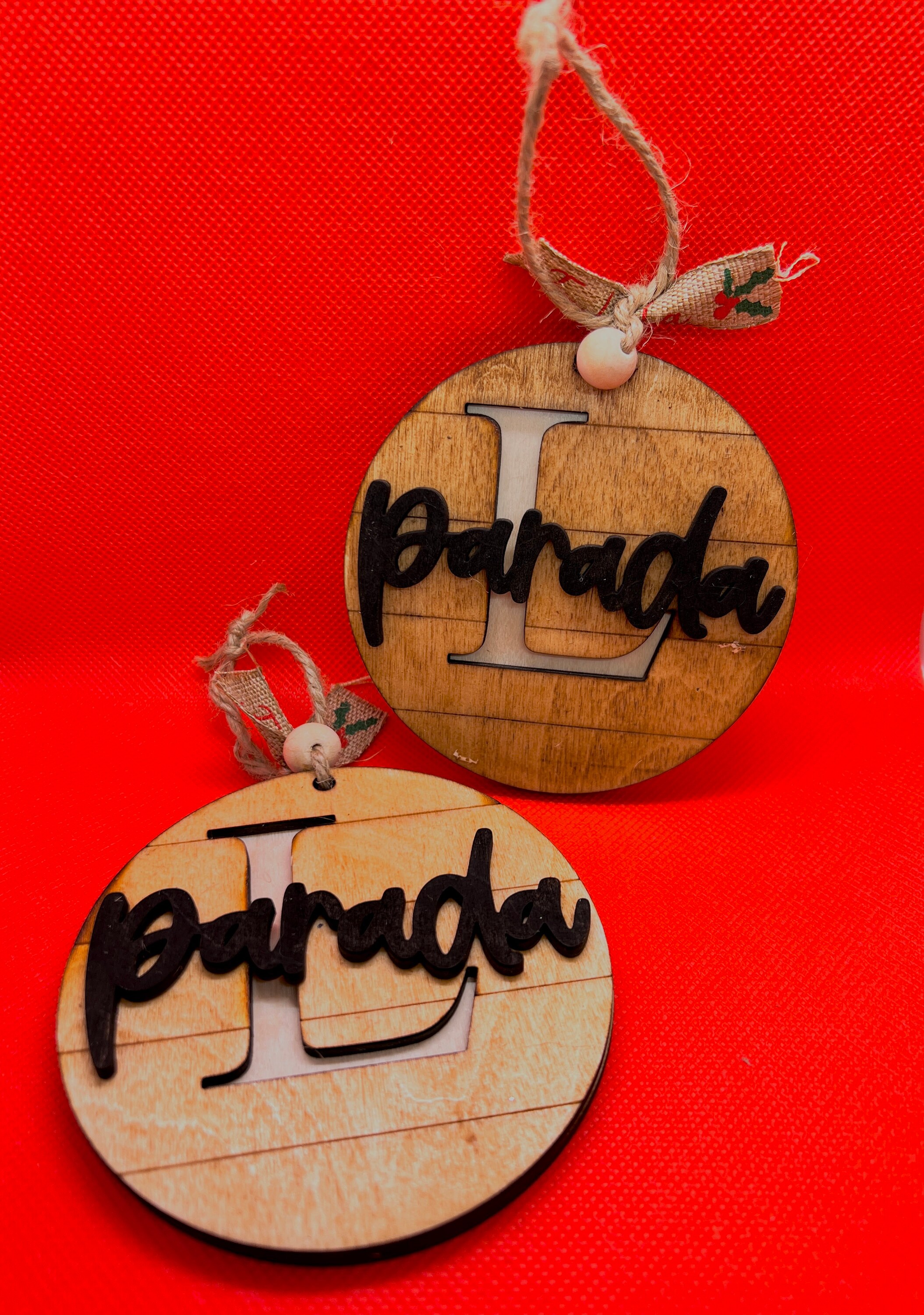 Christmas Name Ornament | Personalized Ornament | Initial Ornament | Wooden Ornament | Christmas Gift Idea | 3D Ornament | Custom Ornament