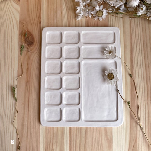 Ceramic Paint Palette Handmade Art Supplies Pottery Etsy UK