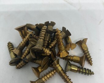 Brass screws for wood TGS mm.2 2x15 pz.24 Furniture Restoration vents insignia 