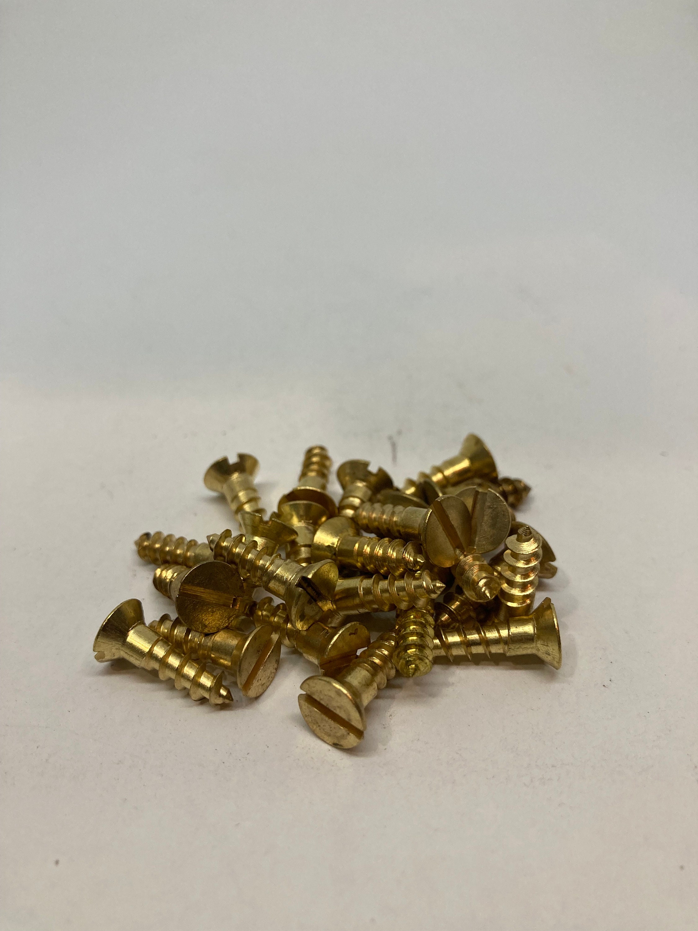 Pair of 5/8 Brass Slotted Screws