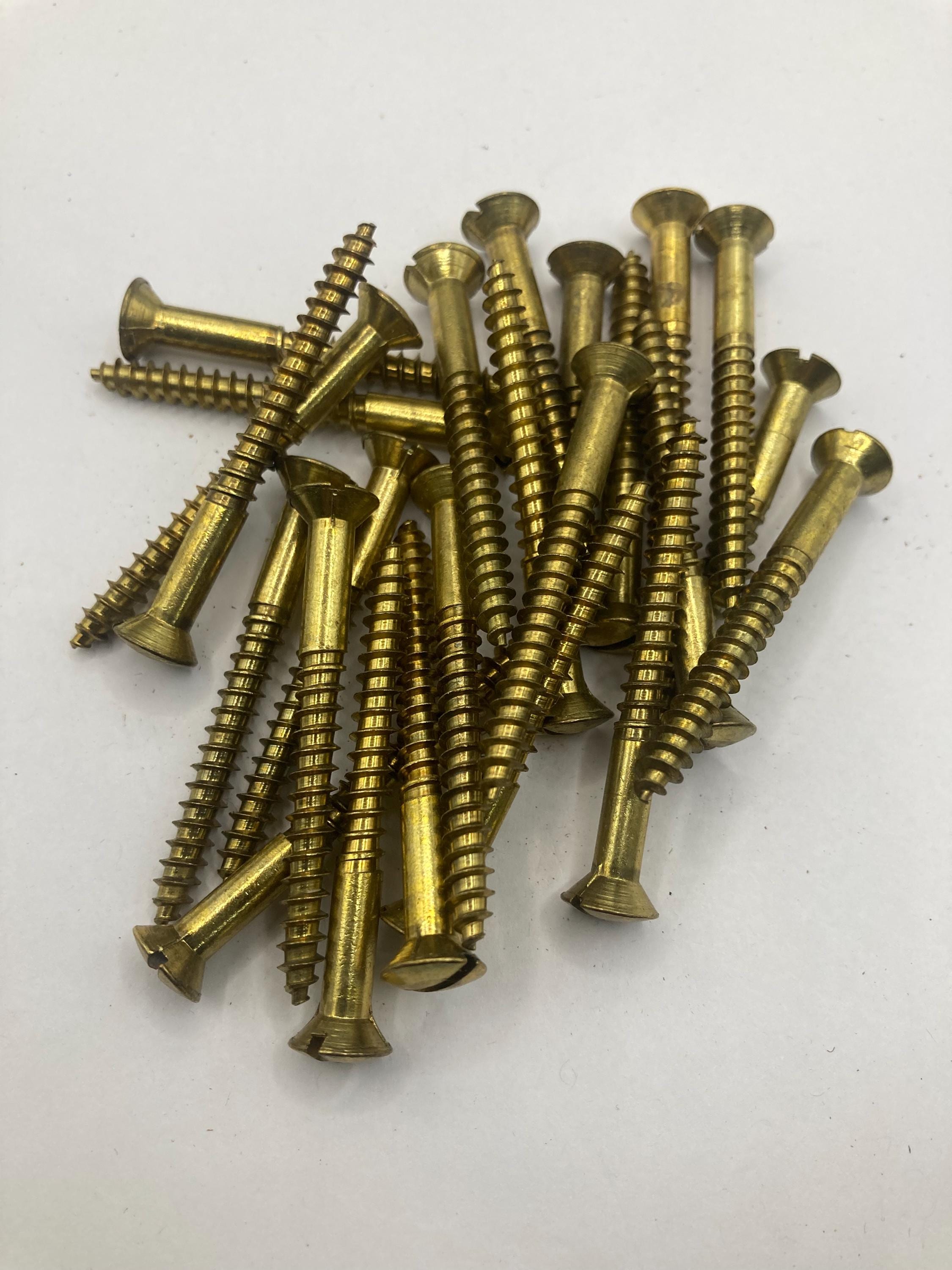 ヴィンテージ 真鍮製のスクリュー Vintage Slotted Screws - Etsy