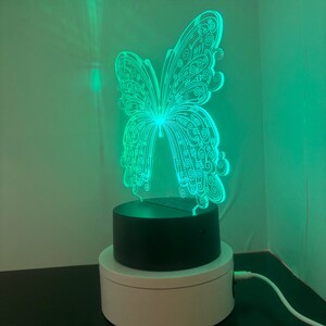 カスタム3DイリュージョンLEDランプ、蓮の花ナイトライト 画像 8