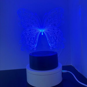 カスタム3DイリュージョンLEDランプ、蓮の花ナイトライト 画像 6