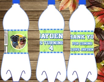 Printable Puppy Dog Pals Bottle Labels