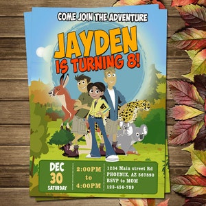 Printable Wild Kratts Birthday Party Invitation