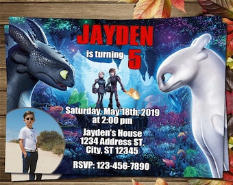 Printable Dragon Birthday Party Invitation