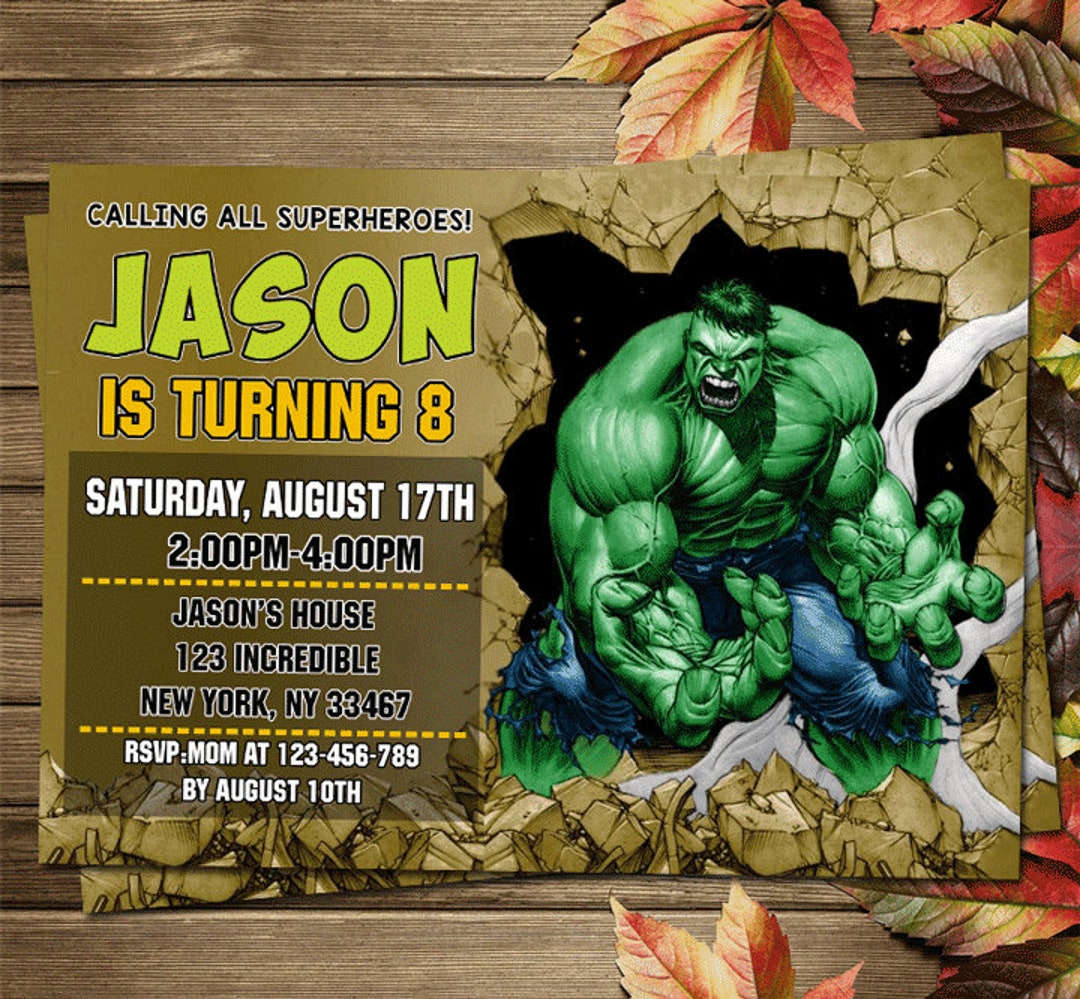 printable-hulk-birthday-party-invitation-etsy for Free Printable Hulk Birthday Invitations Printable Hulk Birthday Party Invitation - Etsy for Free Printable Hulk Birthday Invitations