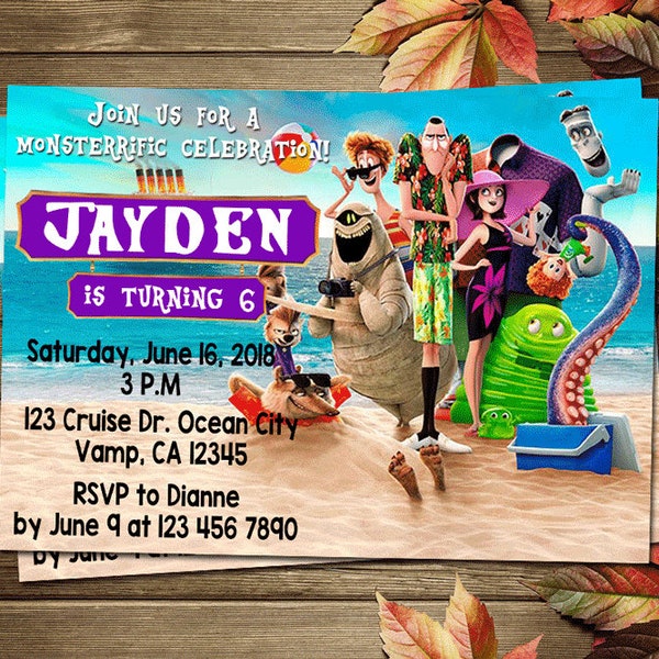 Printable Hotel Transylvania Birthday Party Invitation