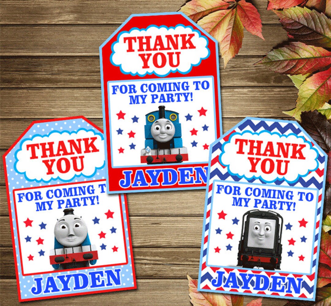 Printable Thomas Train Thank You Tag - Etsy