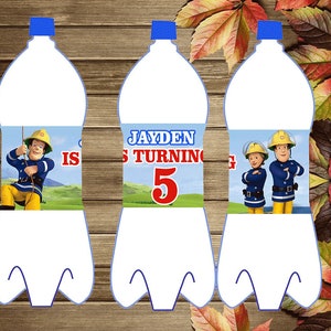 Printable Fireman Sam Bottle Labels
