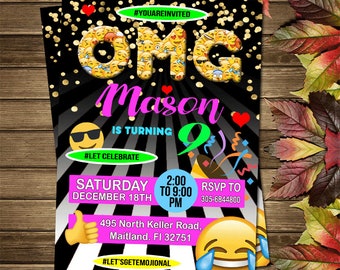 Modello Di Invito Compleanno Emoji | Vettore Gratis - Foto 5