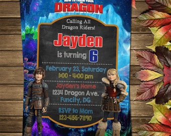 Printable Dragon Birthday Party Invitation