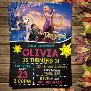Printable Tangled Birthday Party Invitation