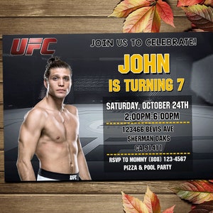 Printable UFC Birthday Party Invitation