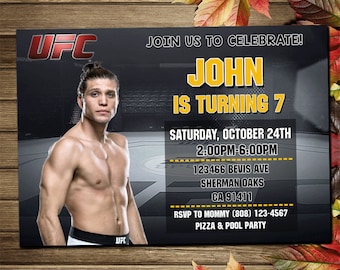 Printable UFC Birthday Party Invitation