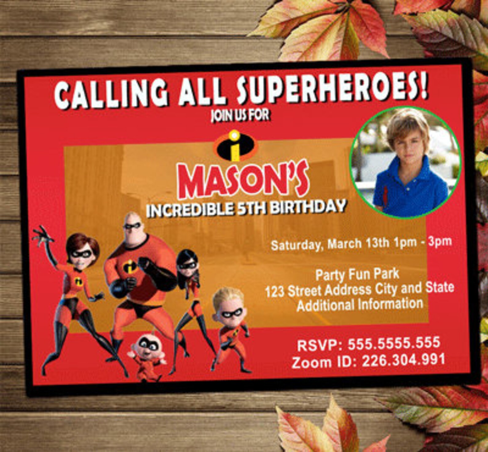 Printable The Incredibles Birthday Party Invitation | Etsy
